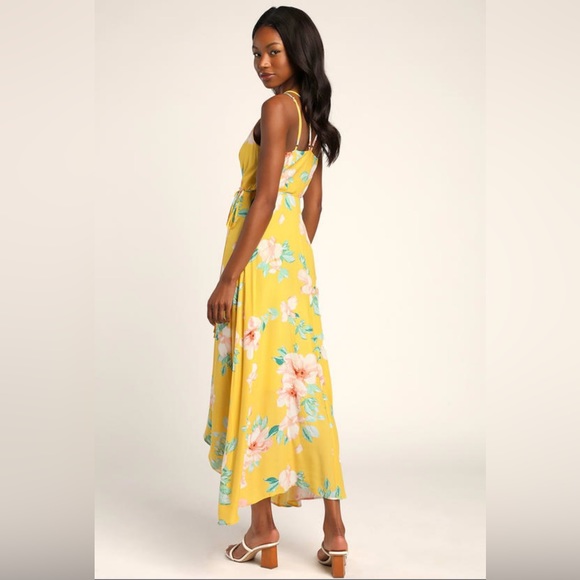 NWT Lulus Blooming Bright Yellow Floral Print
High-Low Wrap Midi Dress (Size XS) - Picture 3 of 3